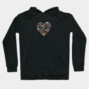 Distressed Hearts Heart Black Hoodie